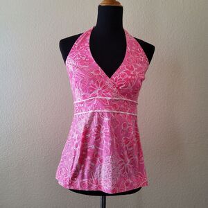 Lilly Pulitzer Willa Halter Floral Top Size S Pink New